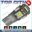 Topcity Newest Euro Error Free Canbus T10 5SMD 5050 Canbus 18LM Cold white - Canbus led